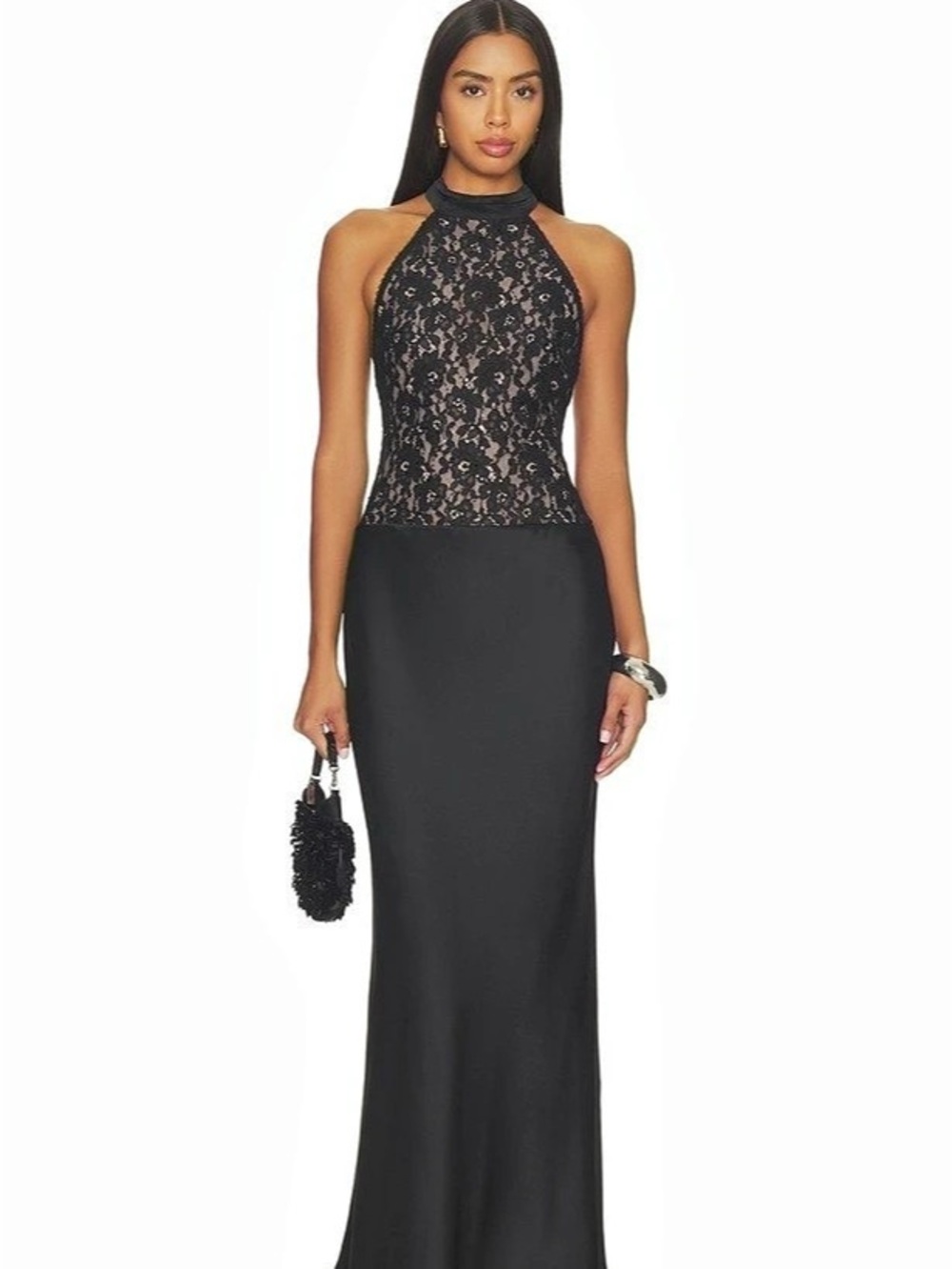 Runaway The Label - Senna Halter Open Back Maxi Dress in Black